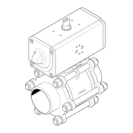 Festo Ball Valve Actuator Unit VZBA-3"-WW-63-T-22-F0710-V4V4T-PP180-R-9 VZBA-3"-WW-63-T-22-F0710-V4V4T-PP180-R-9